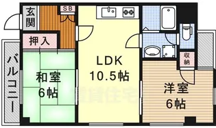 メゾン白川【5階】の間取り