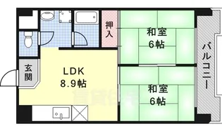 レスカール一番町【9階】の間取り