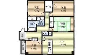 ラ・メゾン東山【7階】の間取り