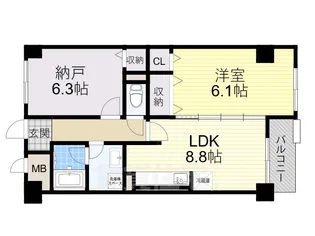 ミレニアム【3階】の間取り