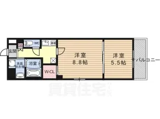 三条双月堂【4階】の間取り
