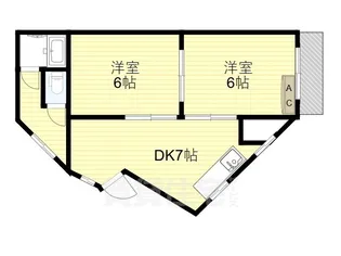三熊ハイツ渚1号【3階】の間取り