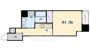 HF河原町二条レジデンス(エイチエフ)【6階】の間取り