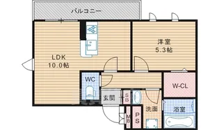 大阪府大阪市東住吉区公園南矢田2丁目【アパート】の間取り