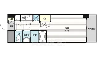 S-RESIDENCE新大阪駅前【10階】の間取り