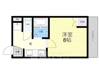 若江ハイツ【1階】の間取り