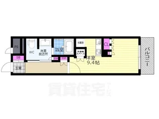 リーガル京都烏丸東【3階】の間取り