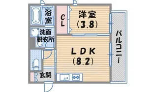 PINO甲東園【3階】の間取り