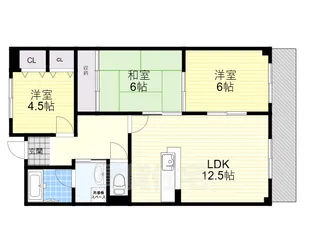 ファミリアル門戸【5階】の間取り