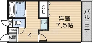 ハイツアルペンアイガー【2階】の間取り