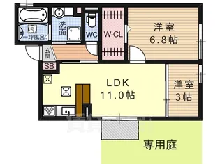 Bonheur草津【1階】の間取り