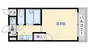 ラフィーネ四条堀川【6階】の間取り