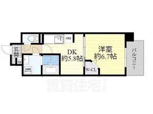 大阪府高槻市上牧南駅前町【マンション】の間取り