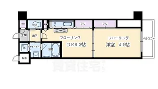 Grand E’terna京都(グランエターナ)【9階】の間取り