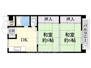第2マンション北【3階】の間取り