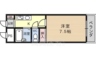 ノルデンハイム新北野【7階】の間取り