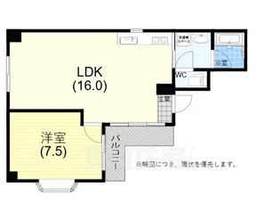 バトームーシュド渡辺【3階】の間取り