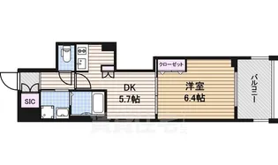 エステムプラザ名古屋駅前プライムタワー【13階】の間取り