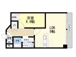 エメラルドグリーン西北【3階】の間取り