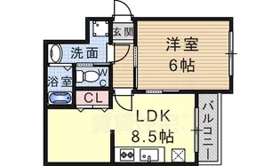 ハイツ昆陽【3階】の間取り