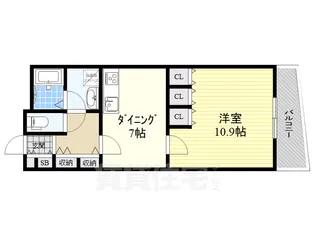 セイント橘【11階】の間取り