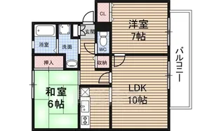 サンビレッジ学園前東坂G【1階】の間取り