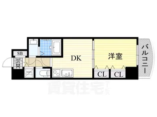 ノルデンタワー新大阪【10階】の間取り