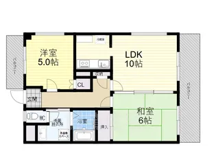 リュミエール鶴田【1階】の間取り