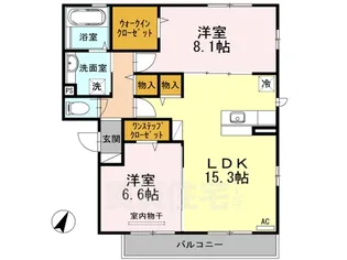 大阪府堺市中区福田【アパート】の間取り