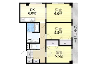コーポラス久々知【102号室】の間取り