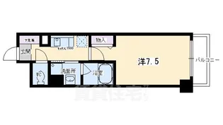 WILL21烏丸御池(ウィル)【10階】の間取り