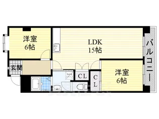 レジデンス明日香【4階】の間取り