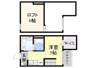 大阪府堺市堺区二条通【アパート】の間取り