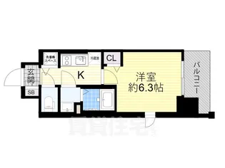 プレサンス新大阪ザ・シティ【2階】の間取り