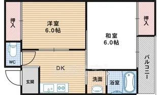 クリアパレス長居【2階】の間取り