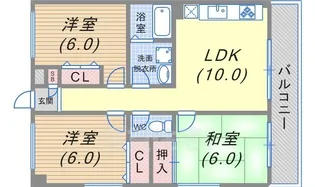 エトワール須磨【2階】の間取り