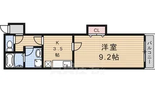 シャトル京都駅【4階】の間取り