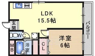 ワイエムケイマンション【4階】の間取り