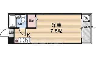 フラッツ太秦【3階】の間取り