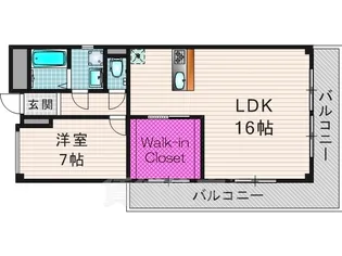 メゾン墨染【1階】の間取り