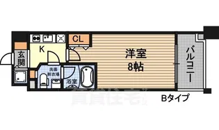 プラウドフラット新大阪【8階】の間取り