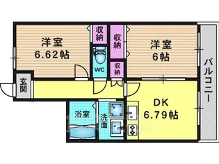 サンパティークA【2階】の間取り