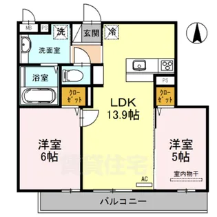 セジュールKOTO【2階】の間取り