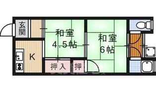 秋元アパート【1階】の間取り