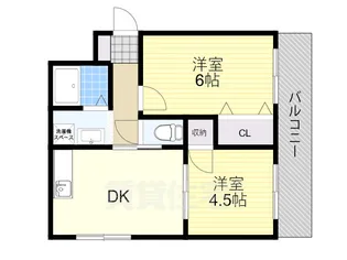 グランアム【5階】の間取り