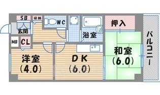 宝和マンション【2階】の間取り