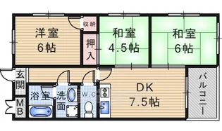 ハイツマインド【3階】の間取り