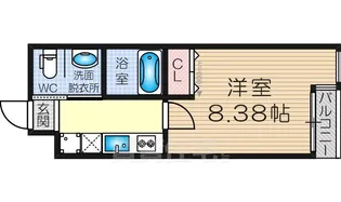 リザルト三国【6階】の間取り