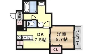 セレブコート新北野【8階】の間取り