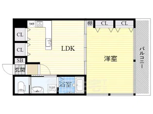 ニューライフ大手前参番館【5階】の間取り